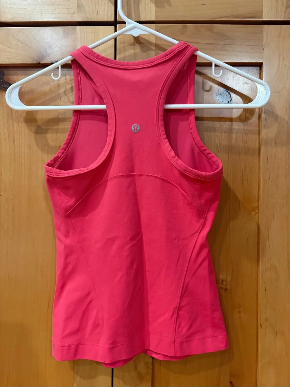 lululemon align waist length Racerback Performance Tank lip gloss coral pink